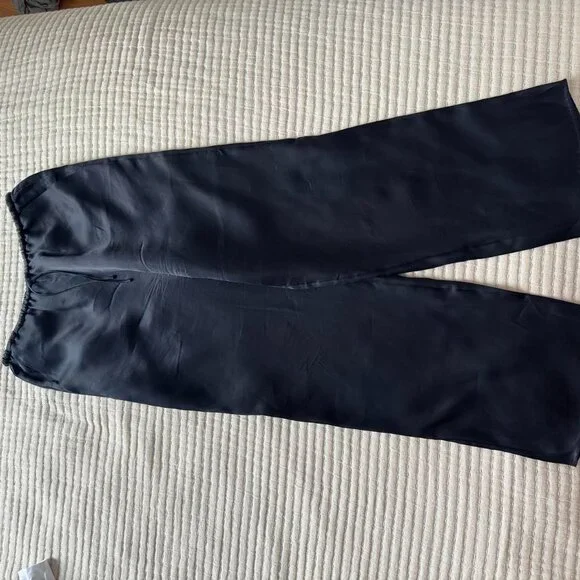 NO LONGER AVAILABLE TOTEME Silk Organza Slacks, Navy, Size 36 - Picture 3 of 8